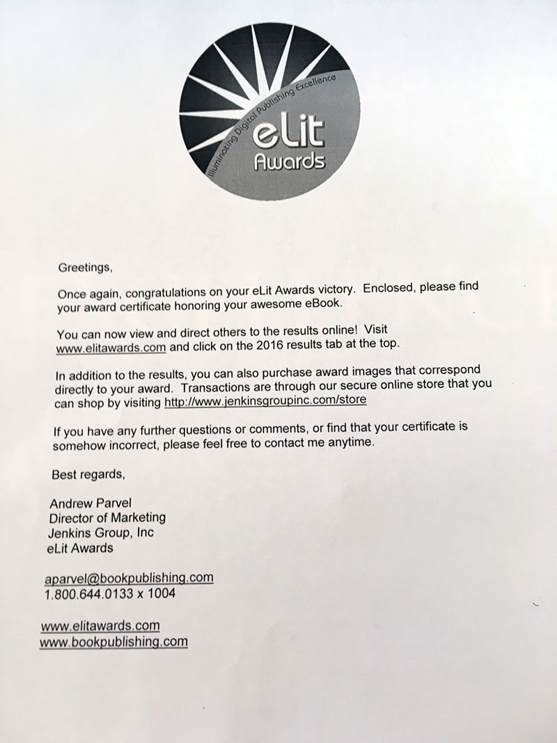eLit Award Letter