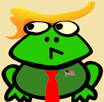Trump Frog looking for a way out